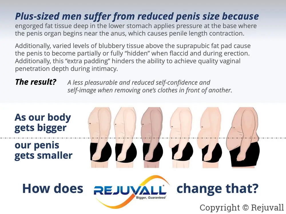 decreased penis size after weight gain